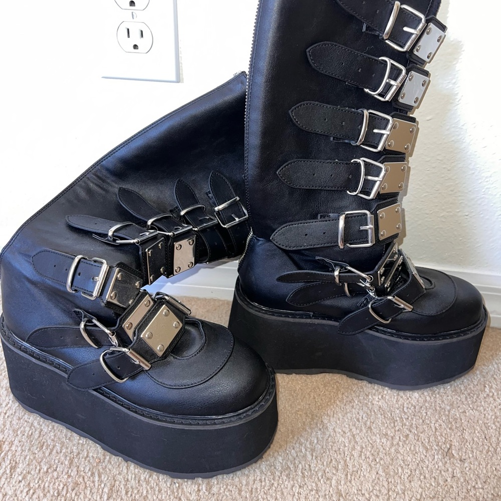 Demonia Damned-318 Knee High Boots - image 2